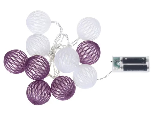 [90345128 1617724] COCON Lichterkette LED Lila/Weiss, 175 cm