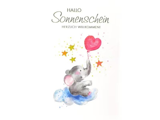 [90345130 1700073] ABC Glückwunschkarte Geburt B6