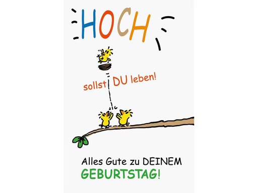 [90345132 1700066] ABC Geburtstagskarte Hoch sollst du leben B6