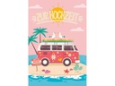 ABC Hochzeitskarte Hippiebus B6