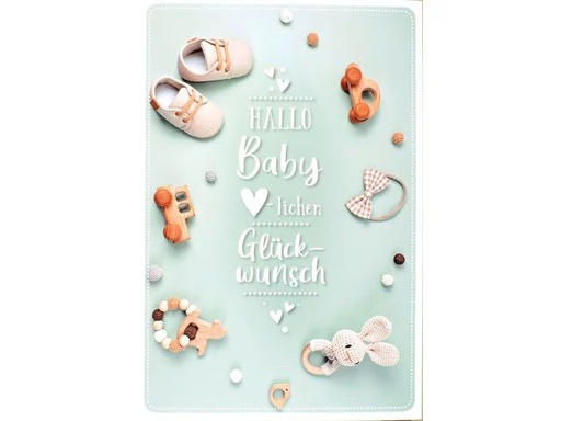 [90345179 1700068] ABC Glückwunschkarte zum Baby B6