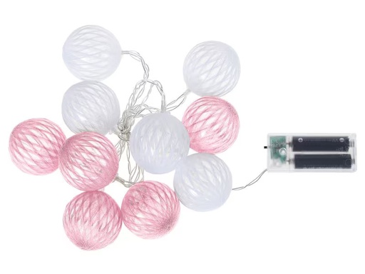 [90345192 1617722] COCON Lichterkette LED Rosa/Weiss, 175 cm
