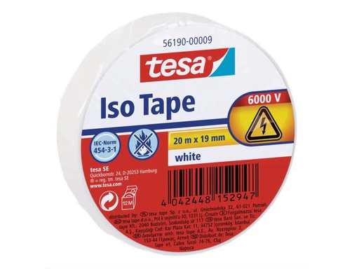 [90054669 339053] tesa Klebeband Iso Tape 19 mm x 20 m, Weiss