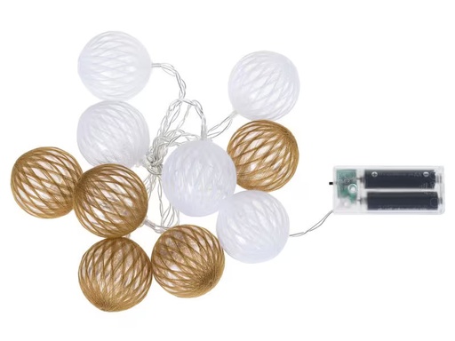 [90345308 1617725] COCON Lichterkette LED Braun/Weiss, 175 cm