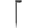 Philips Solar Vynce Sockelleuchte Spiess, Lichtsensor, eckig, 2700K