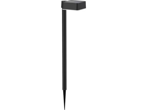 [90345326 1689166] Philips Solar Vynce Sockelleuchte Spiess, Lichtsensor, eckig, 2700K