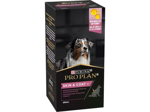 [90345341 1697338] Purina Pro Plan Hunde-Nahrungsergänzung Skin &amp; Coat+ 250 ml