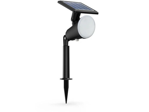 [90345345 1689174] Philips Solar Jivix Spotleuchte Spiess, Lichtsensor, 2700K, schwarz