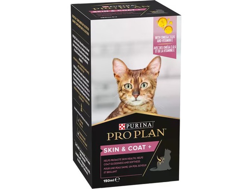 [90345393 1697333] Purina Pro Plan Katzen-Nahrungsergänzung Skin &amp; Coat+ 150 ml