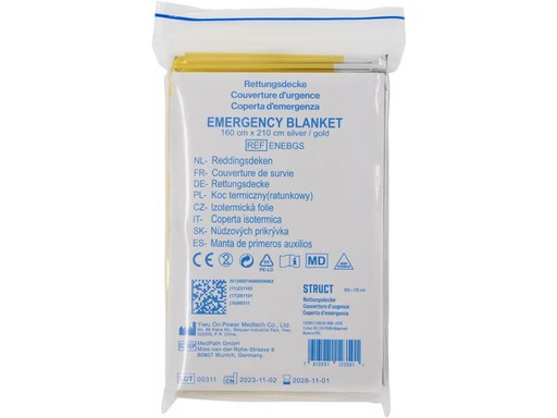 [90345451 1645666] STRUCT Rettungsdecke 160 x 210 cm