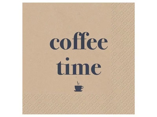 [90345498 1702046] Stewo Papierservietten Coffee time 33 x 33 cm, Braun