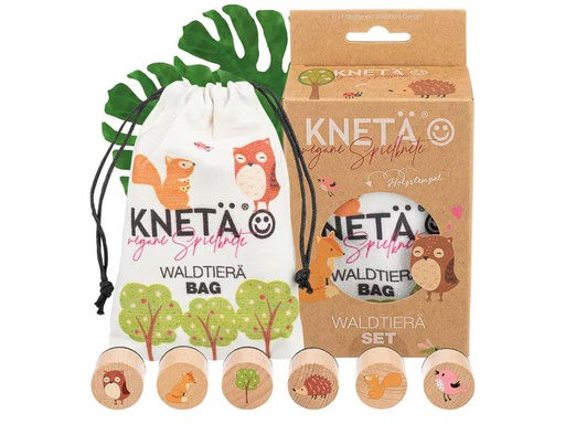 [90345804 1704603] KNETÄ Modellierwerkzeug Holzstempel Set – Waldtiere