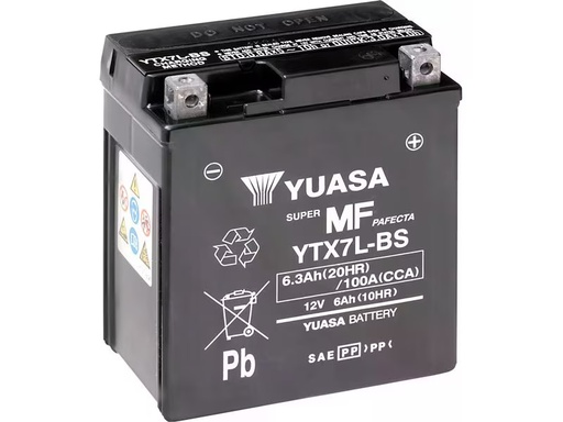 [90345842 1705353] YUASA Motorradbatterie AGM 12V/6.3Ah/100A 6.3 Ah
