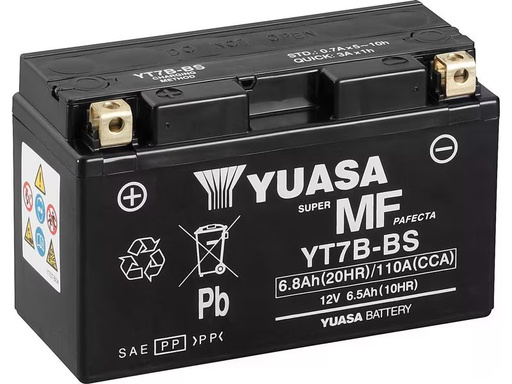 [90345852 1705350] YUASA Motorradbatterie AGM 12V/6.8Ah/110A 6.8 Ah