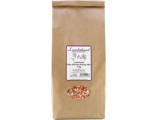 [90345859 1697398] Lunderland Hunde-Nahrungsergänzung Reis Gemüse Kräuter Mix, 5 kg
