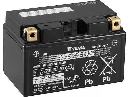 [90345911 1705355] YUASA Motorradbatterie AGM 12V/9.1Ah/190A 9.1 Ah