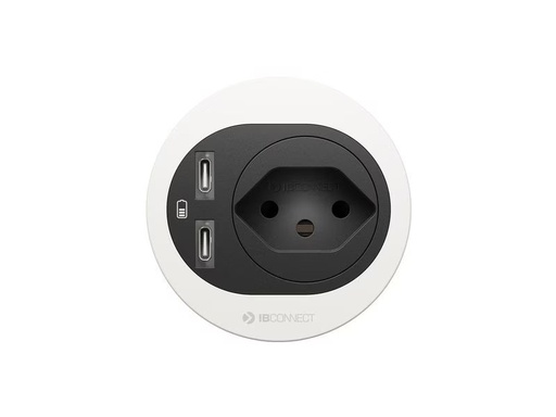 [90346048 1692633] Max Hauri Steckdoseneinheit ATOM T13, 2x USB-C Weiss