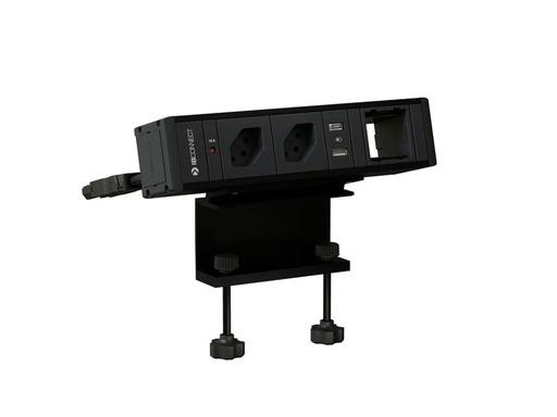 [90346085 1692609] Max Hauri Steckdoseneinheit CUBO T 2x T13, USB-A/C, Leermodul Schwarz