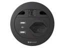 Max Hauri Steckdoseneinheit DIVUS T13, 2x USB-C, RJ-45 Schwarz