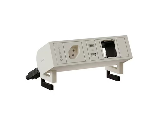 [90346190 1692597] Max Hauri Steckdoseneinheit SUPRA T13, USB-A/C, Leermodul Weiss