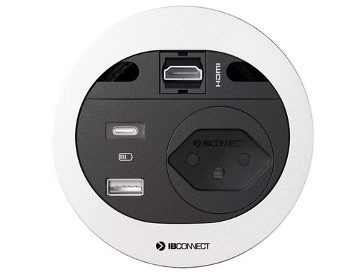 [90346246 1692626] Max Hauri Steckdoseneinheit DIVUS T13, USB-A/C, HDMI Weiss