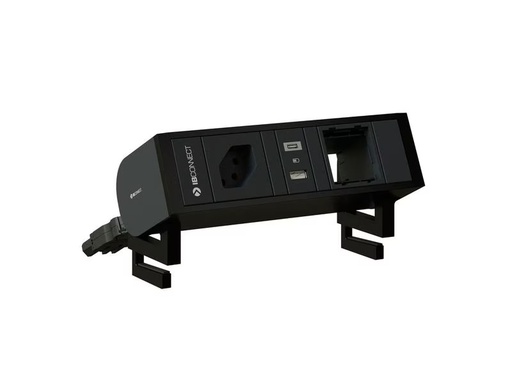 [90346261 1692603] Max Hauri Steckdoseneinheit SUPRA T13, USB-A/C, Leermodul Schwarz