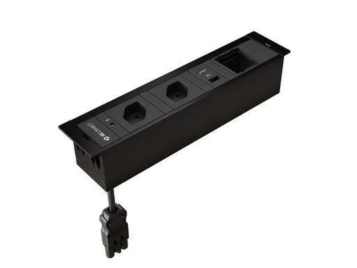 [90346282 1692656] Max Hauri Steckdoseneinheit CUBOBOX 2x T13, USB-A/C, Leermodul
