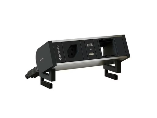 [90346299 1692600] Max Hauri Steckdoseneinheit SUPRA T13, USB-A/C, Leermodul eloxiert