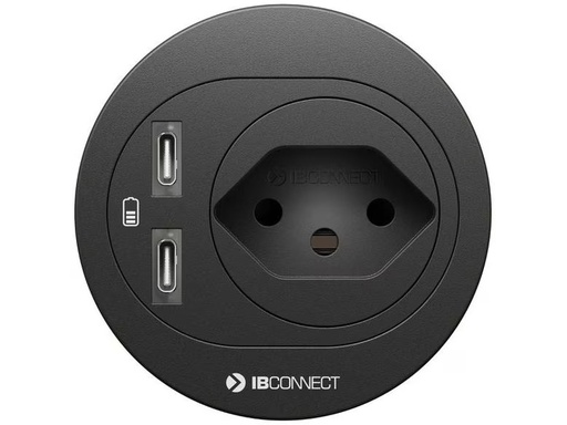[90346301 1692635] Max Hauri Steckdoseneinheit ATOM T13, 2x USB-C Schwarz