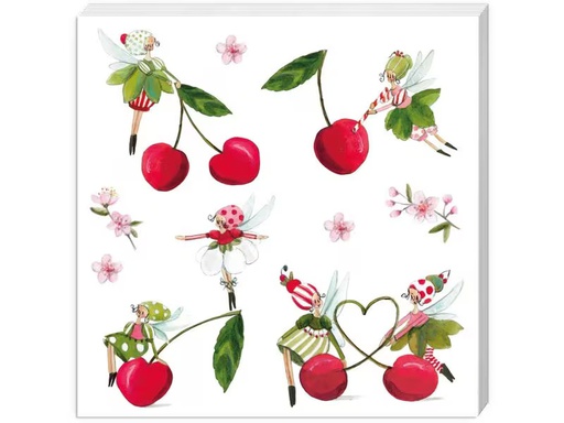 [90346398 1700536] Grätz Papierservietten Kirsche 25 x 25 cm, 20 Stück