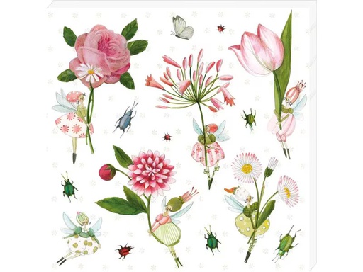 [90346483 1700533] Grätz Papierservietten Blumenelfen 33 x 33 cm, 20 Stück