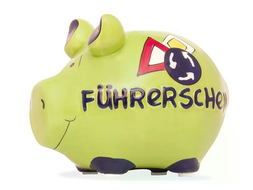 [90346588 1680342] G. Wurm Spardose Führerschwein Gelb