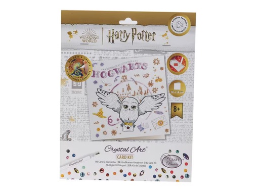 [90346619 1704579] CRAFT Buddy Bastelset Crystal Art Card Hogwarts &amp; Hedwig