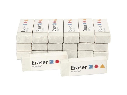 [90346629 1043656] Creativ Company Radiergummi 20 Stück, Weiss