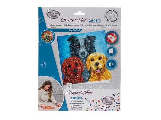 [90346633 1704571] CRAFT Buddy Bastelset Crystal Art Card Hunde