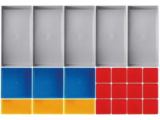 [90346729 1704233] Kraftwerk Einsatzboxen-Set, 23-teilig, 45 mm hoch