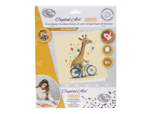 [90346874 1704575] CRAFT Buddy Bastelset Crystal Art Card Giraffe