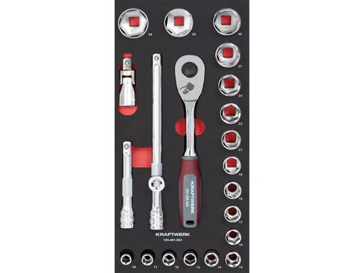 [90346938 1704240] Kraftwerk Steckschlüssel-Set Pro Line 1/2 22-teilig