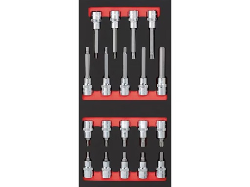 [90346954 1704245] Kraftwerk Pro Line Bit-Steckschlüsselsatz 1/2 19-teilig
