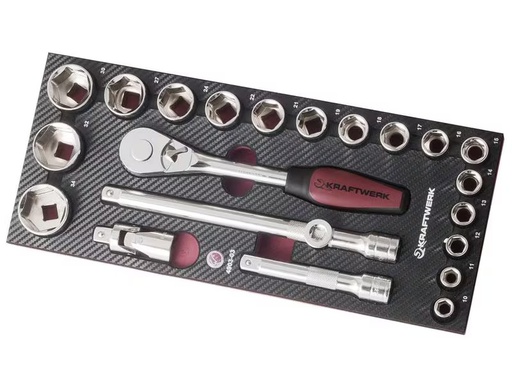 [90347122 1704177] Kraftwerk Steckschlüssel-Set EVA3 1/2 22-teilig