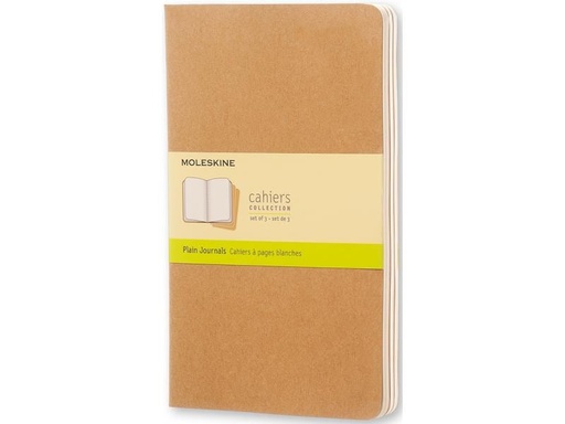 [90054856 1079154] Moleskine Notizbuch A5 Blanko, Hellbraun, 3-teilig