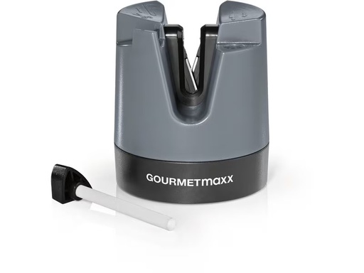 [90347215 1708618] GOURMETmaxx Messerschärfer 6.4 cm, Anthrazit/Schwarz