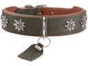 Hunter Halsband München 55/M, Rindsleder, Grün/Cognac