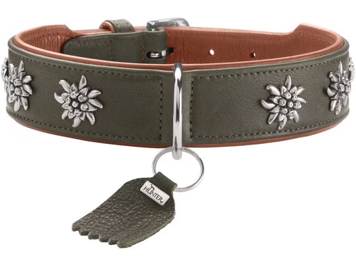 [90347222 1688740] Hunter Halsband München 55/M, Rindsleder, Grün/Cognac