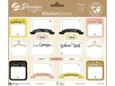 Z-Design Motivsticker A5 Kitchen Selbstgemachtes, Bunt, 34 Aufkleber