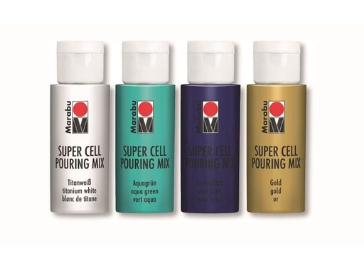 [90347308 1706655] Marabu Acrylfarbe Super Cell Pouring Mix Ocean 4 x 60 ml