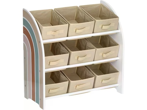 [90347347 1705010] Zeller Present Kinderegal Rainbow mit 9 Boxen 65 x 30 x 64 cm