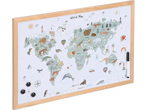 [90347462 1705026] Zeller Present Magnet Memobord Weltkarte