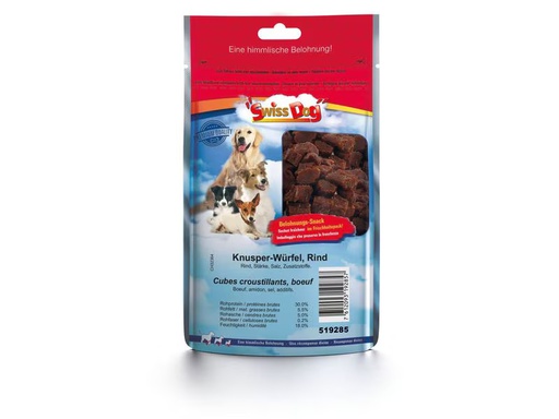 [90347501 1698052] SwissDog Kausnack Knusper-Würfel, Rind 140 g