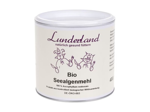 [90347574 1697401] Lunderland Hunde-Nahrungsergänzung Bio-Seealgenmehl, 400 g